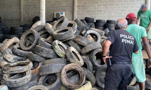 Ação da SAP recolhe 414 pneus inservíveis para Programa Penso, Logo Destino, idealizado pelo IMA