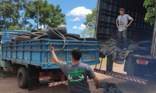 Mais de 70 toneladas de pneus foram recolhidas em quatro meses