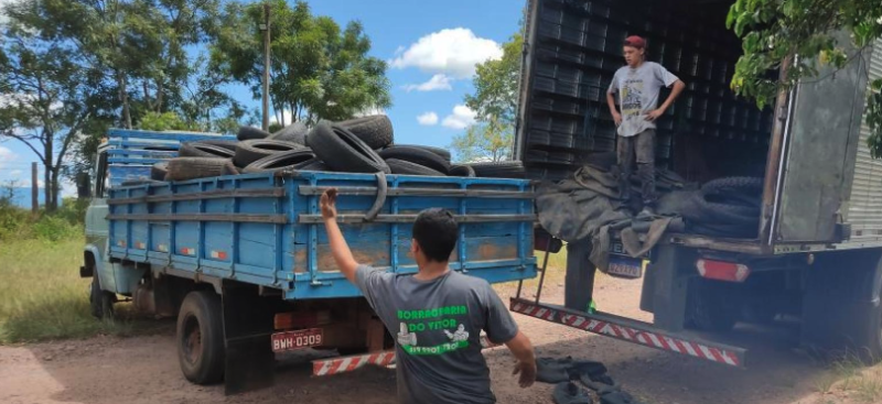 Mais de 70 toneladas de pneus foram recolhidas em quatro meses